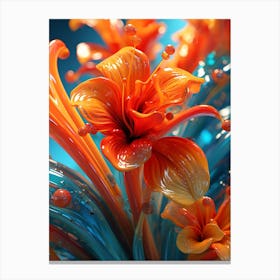 Glass Flower Canvas Print