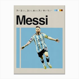 Lionel Messi Argentina 9 Canvas Print