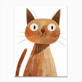 Cornish Rex Cat Clipart Illustration 2 Canvas Print