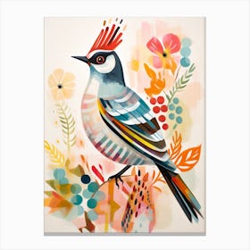Bird Painting Collage Cuckoo 1 Canvas Print