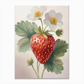 Strawberry Painting Canvas Print