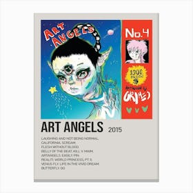 Art Angels By Grimes Singer Music Cover Poster Canvas 1 Canvas Print