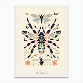 Colourful Insect Illustration Tarantula 7 Poster Canvas Print