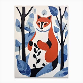 Colourful Kids Animal Art Red Panda 1 Canvas Print