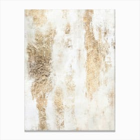 White Gold Foil Abstract Canvas Print