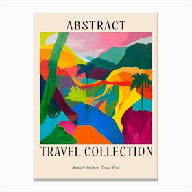 Abstract Travel Collection Poster Manuel Antonio Costa Rica 1 Canvas Print