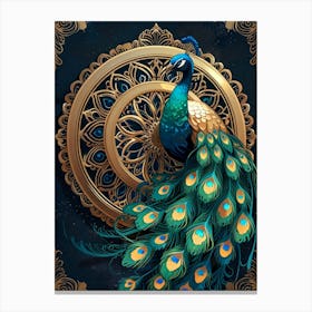 Peacock Painting 7 Canvas Print