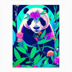 Colorful Panda Bear Canvas Print
