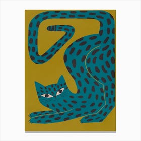 Cat In Blue Canvas Print