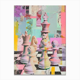 Kitsch Chess Collage 4 Canvas Print