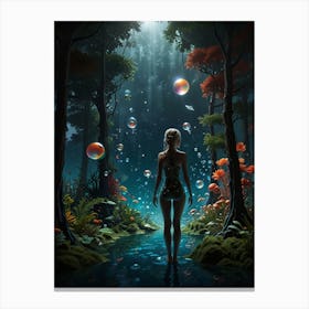 Girl In The Forest 1 Canvas Print