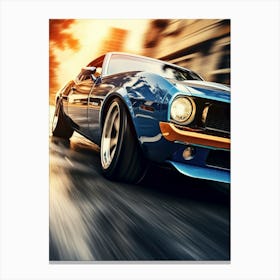 American Muscle Car In The City 012 Canvas Print