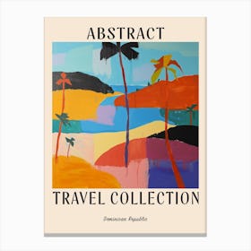 Abstract Travel Collection Poster Dominican Republic 2 Canvas Print