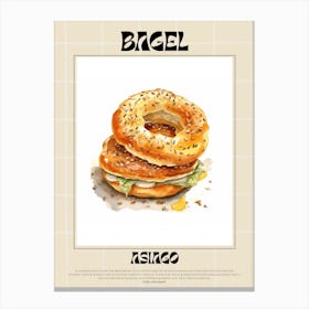 Asiago Bagel 5 Canvas Print