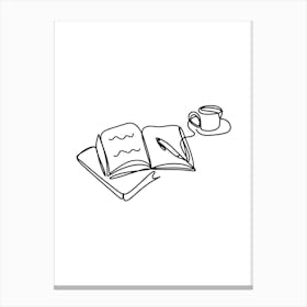 Book And Cup Canvas Print