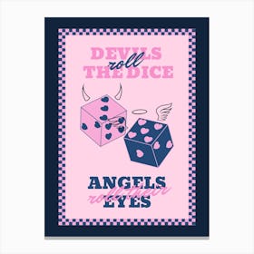 Navy And Pink Taylor Swift Cruel Summer Canvas Print