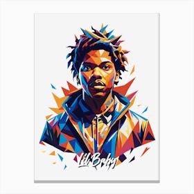 Lil Baby 02 Portrait Music Icon Style WPAP Pop Art Canvas Print