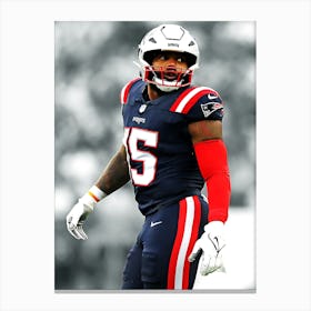 Ezekiel Elliott New England Patriots Portrait Canvas Print