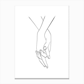 Couple Holding Hands 1 Canvas Print