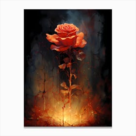 Rose Of Fire 1 Canvas Print