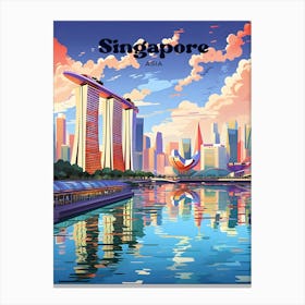 Singapore Vibrant Travel Art Canvas Print