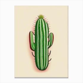Devil S Tongue Cactus Marker Art Canvas Print
