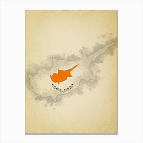 Cyprus Flag Vintage Canvas Print