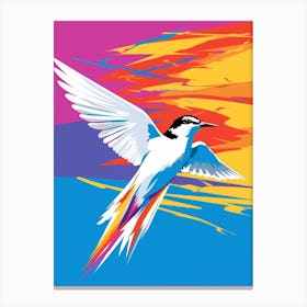 Andy Warhol Style Bird Common Tern 1 Canvas Print