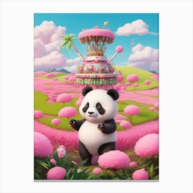 Pink Panda Canvas Print