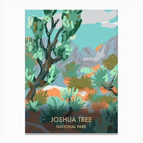 Joshua Tree National Park Travel Poster Matisse Style 2 Canvas Print