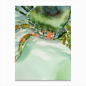King Crab Storybook Watercolour Canvas Print
