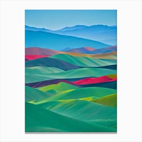 Death Valley National Park United States Of America Blue Oil Painting 2  Canvas Print