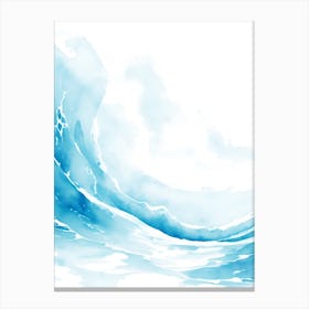 Blue Ocean Wave Watercolor Vertical Composition 158 Canvas Print