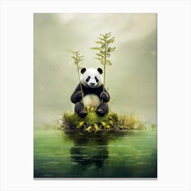 Panda Bear animal illustration Canvas Print