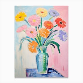 Flower Painting Fauvist Style Gerbera Daisy 3 Canvas Print