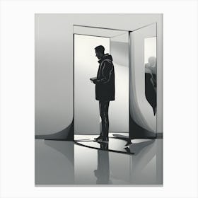 Man In A Mirror VECTOR ART Canvas Print