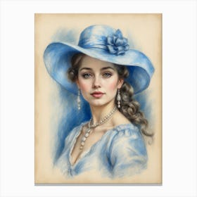 Blue Hat Canvas Print