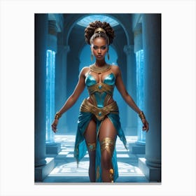 Beautiful And Sexy African American Princess 5 Canvas Print