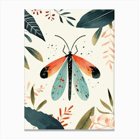 Colourful Insect Illustration Firefly 12 Canvas Print