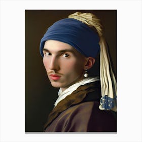 Man With Pearl Earring Canvas Print