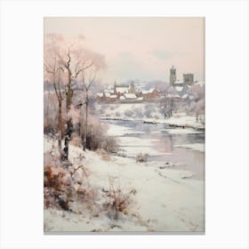 Dreamy Winter Painting Richmond England 3 Canvas Print