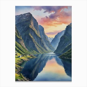 Beautiful Fjords of Norway Canvas Print