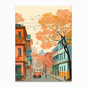 Dhaka In Autumn Fall Travel Art 4 Canvas Print