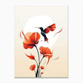 Hummingbird Minimalist Abstract 1 Canvas Print