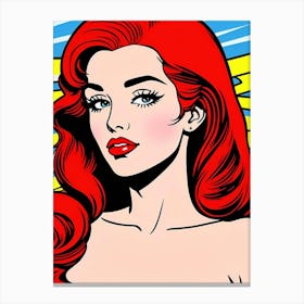 Radiant Rebellion: The Essence of Pop Art Beauty Pop Art Canvas Print