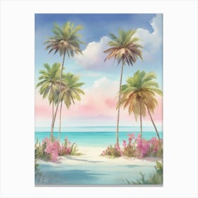 Cayo Santa Maria Cuba Soft Colours Tropical Destinatio 0 1 Canvas Print