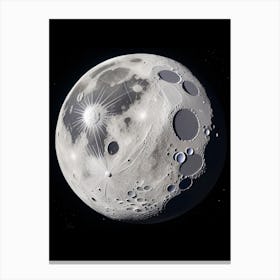 Moon AI image Canvas Print