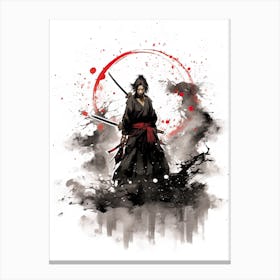 Samurai Sumi E Illustration 8 Canvas Print