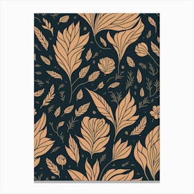 Background Pattern Leaves Texture Canvas Print