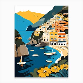 Summer In Positano Painting (137) Canvas Print